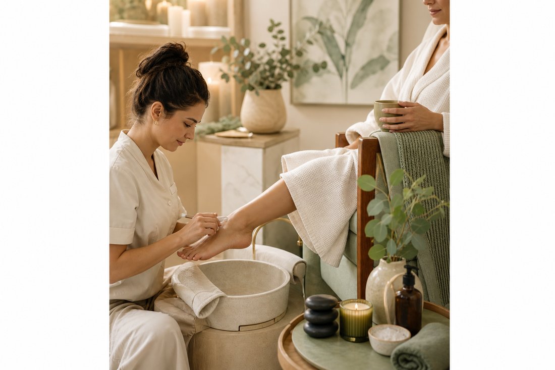 A relaxing spa pedicure at Silver Leaf Nails
